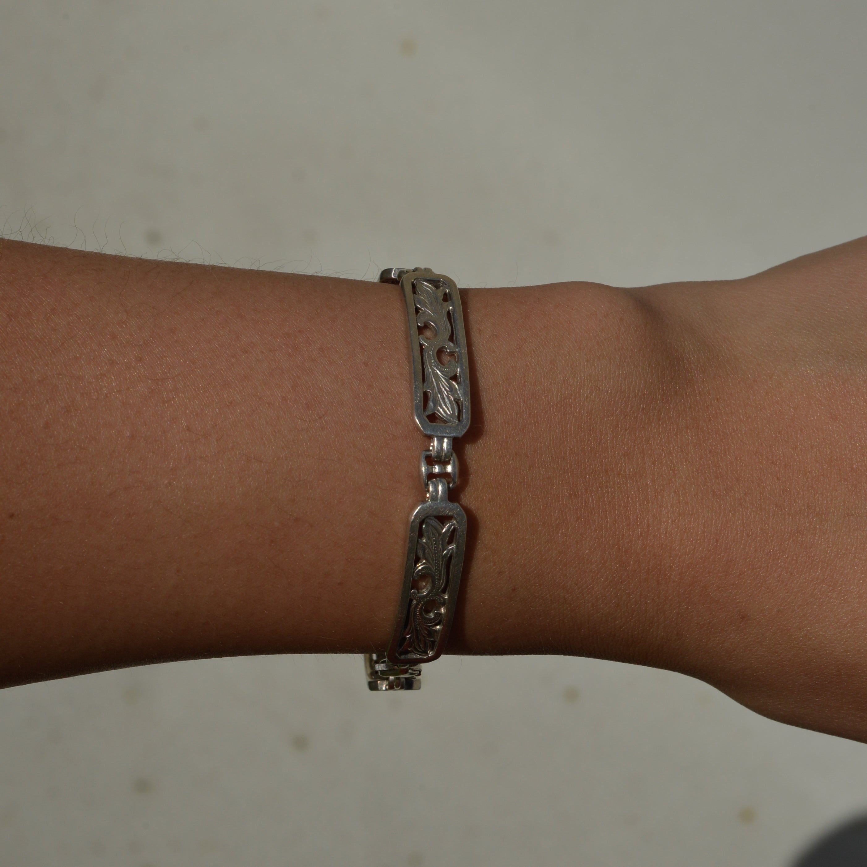 Vintage Sterling Floral Bracelet