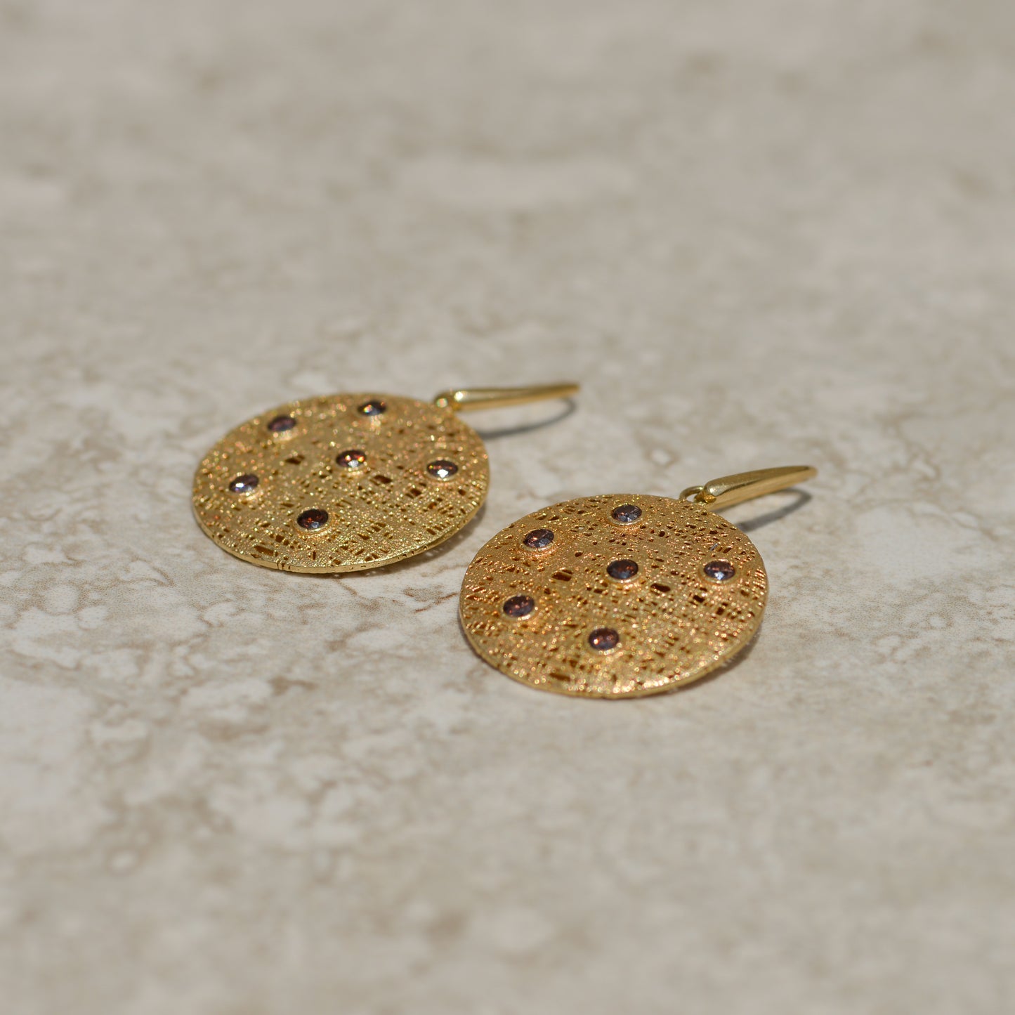 Estate Brown Diamond Abstract Earrings