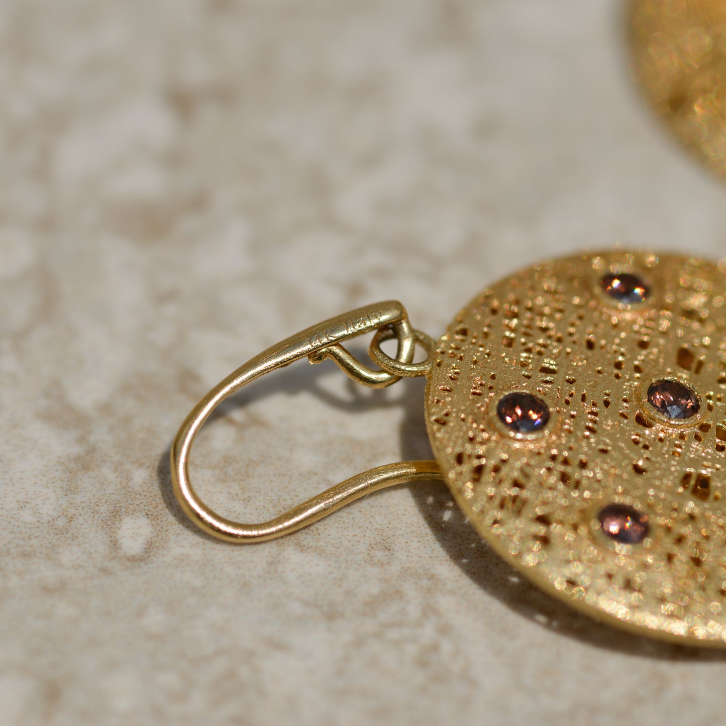 Estate Brown Diamond Abstract Earrings