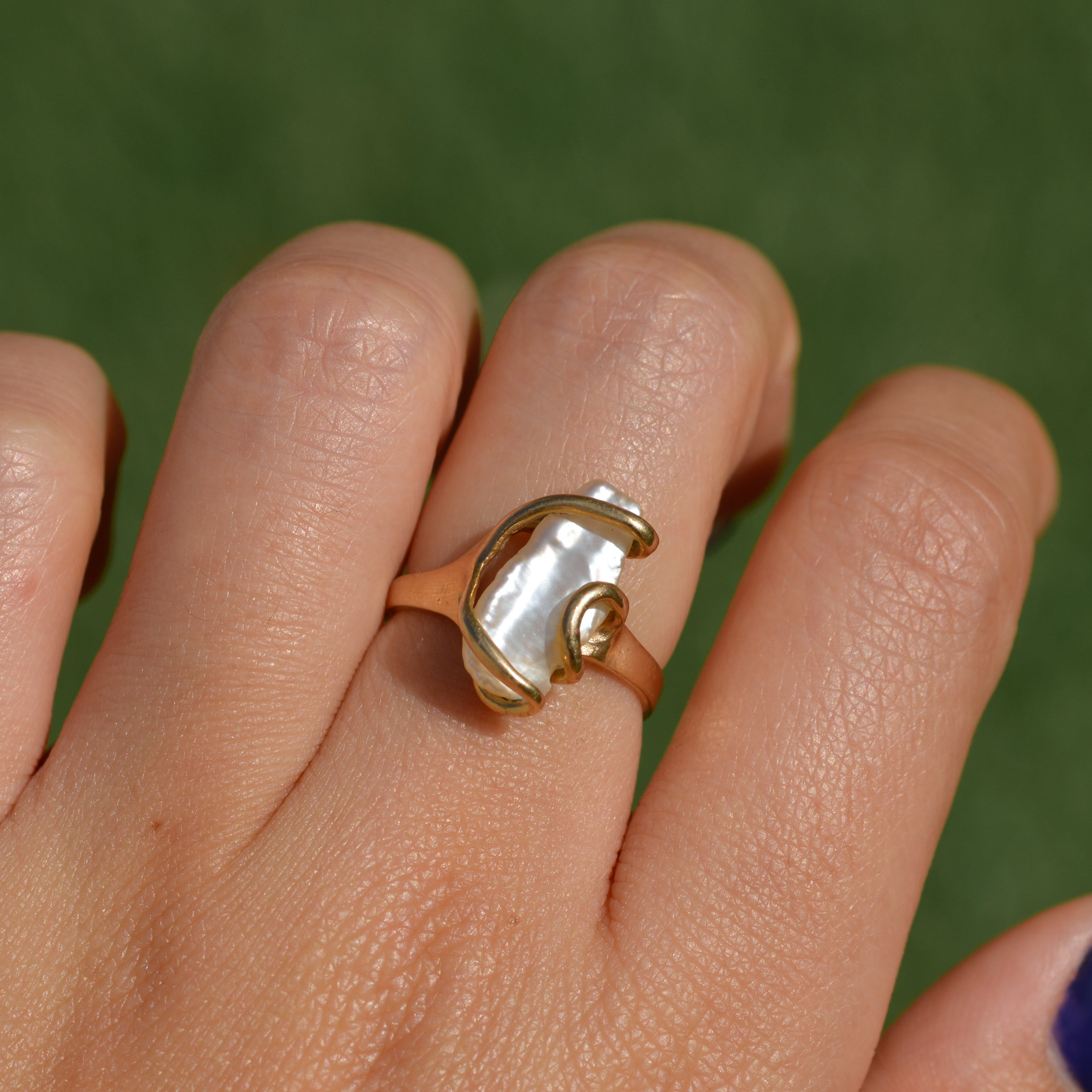 Vintage Baroque Pearl Ring