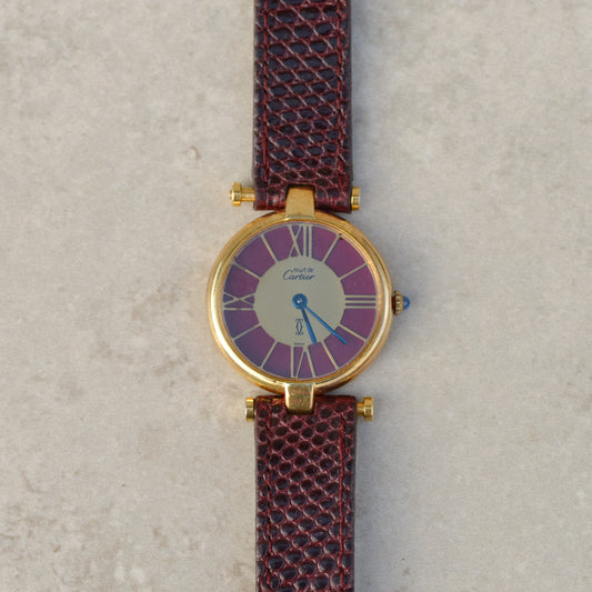 must de Cartier Vendôme, burgundy dial