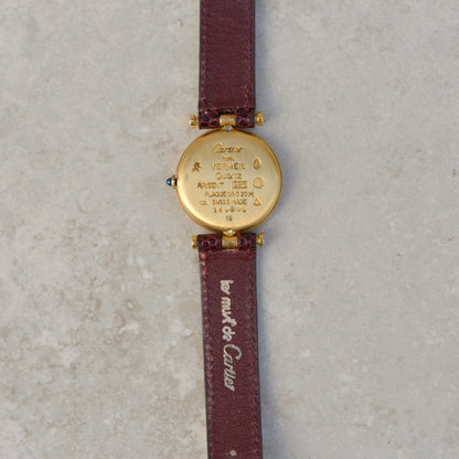 must de Cartier Vendôme, burgundy dial