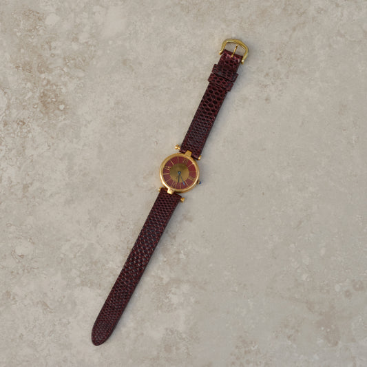 must de Cartier Vendôme, burgundy dial