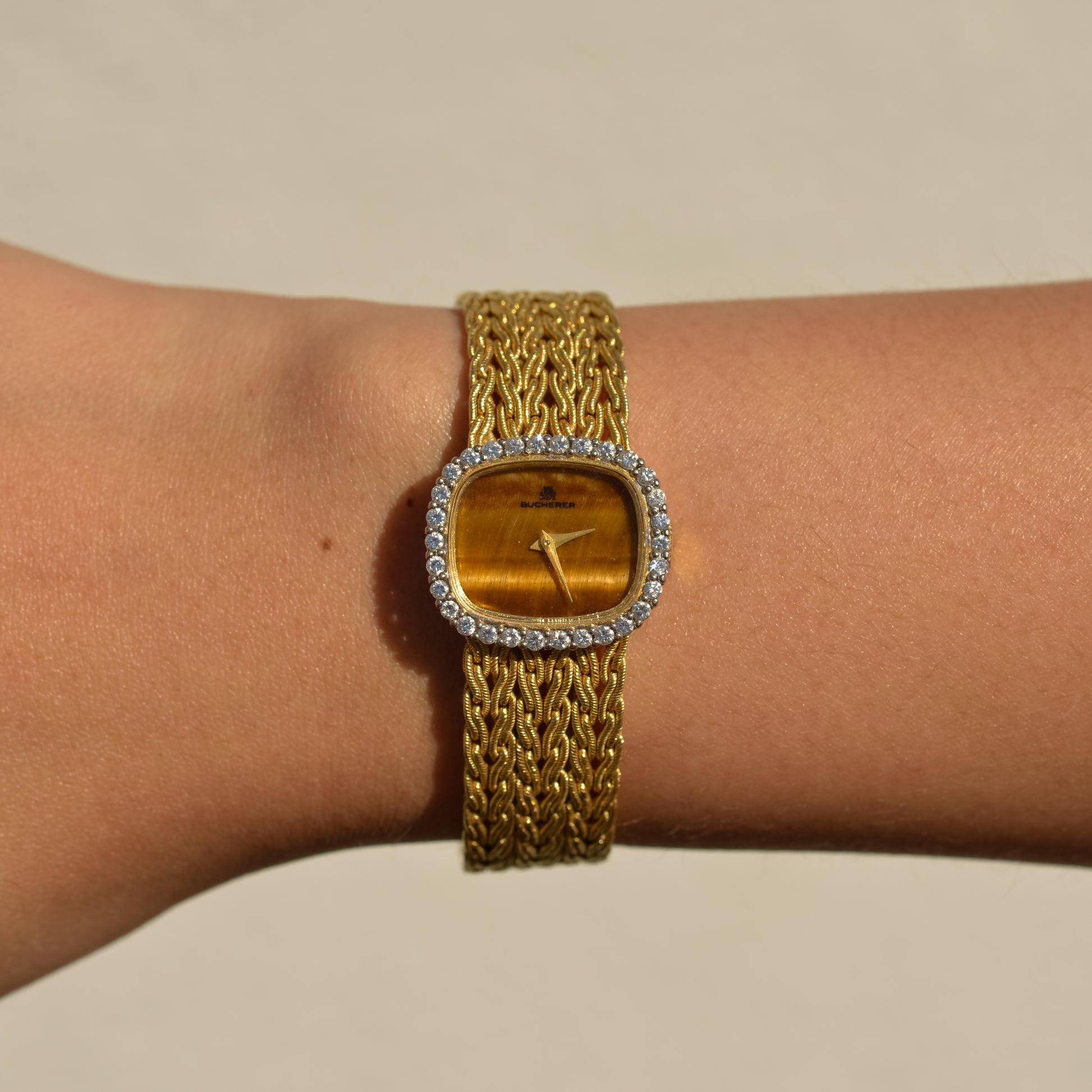 Bucherer Tiger's Eye Dial Diamond Watch