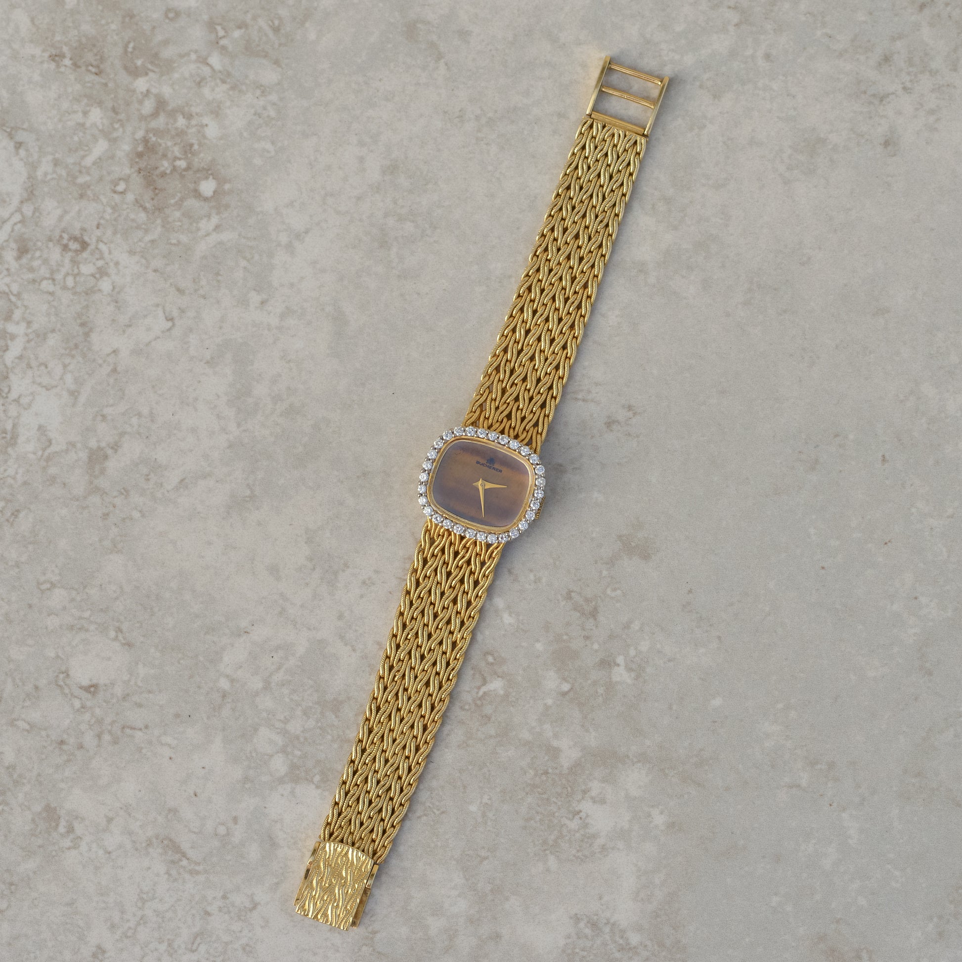 Bucherer Tiger's Eye Dial Diamond Watch