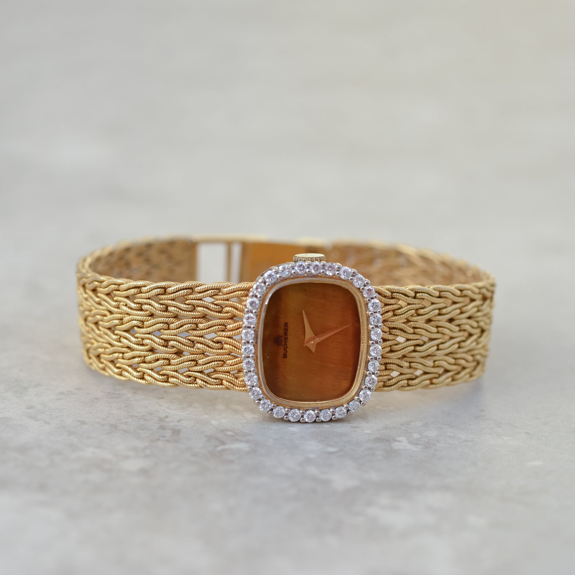 Bucherer Tiger's Eye Dial Diamond Watch