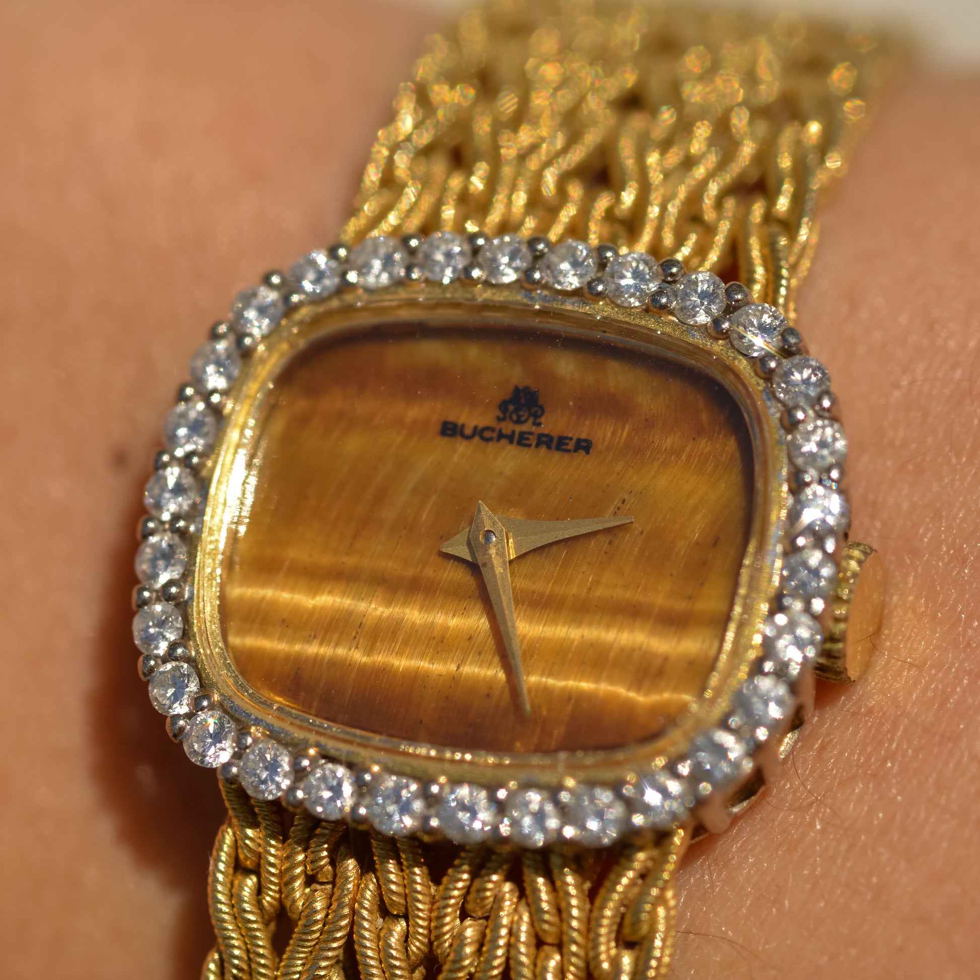 Bucherer Tiger's Eye Dial Diamond Watch