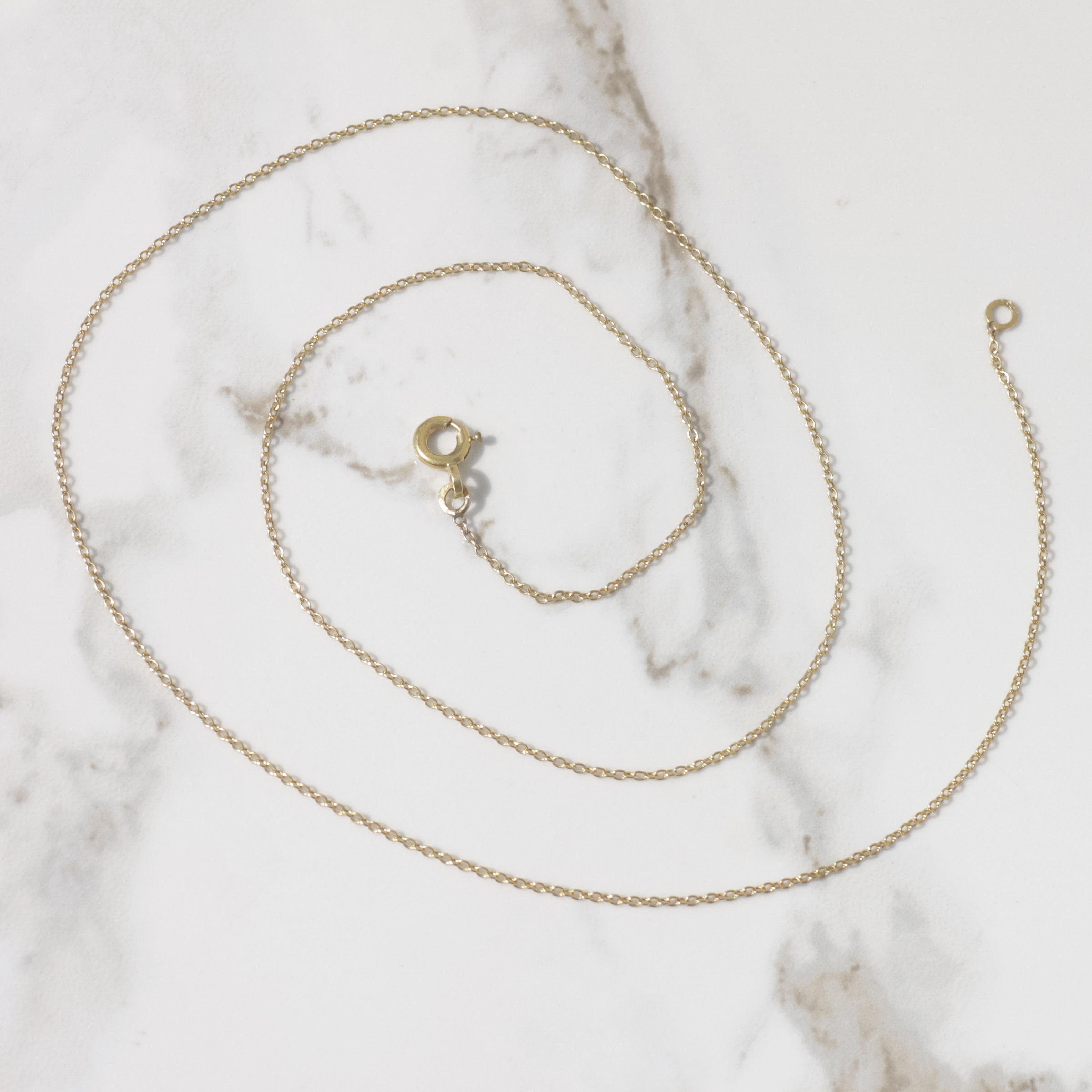 Vintage Cable Chain Necklace 20.5" 18k Gold