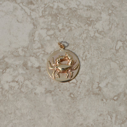 Vintage Cancer Zodiac Charm