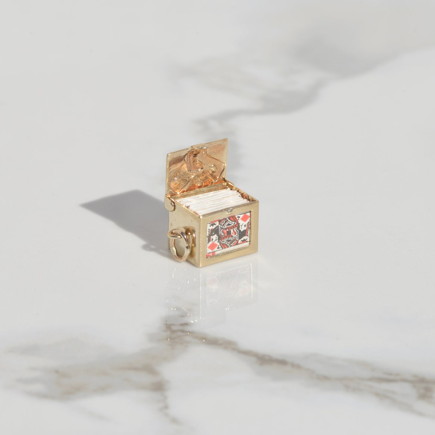 Vintage Playing Cards Charm 14k