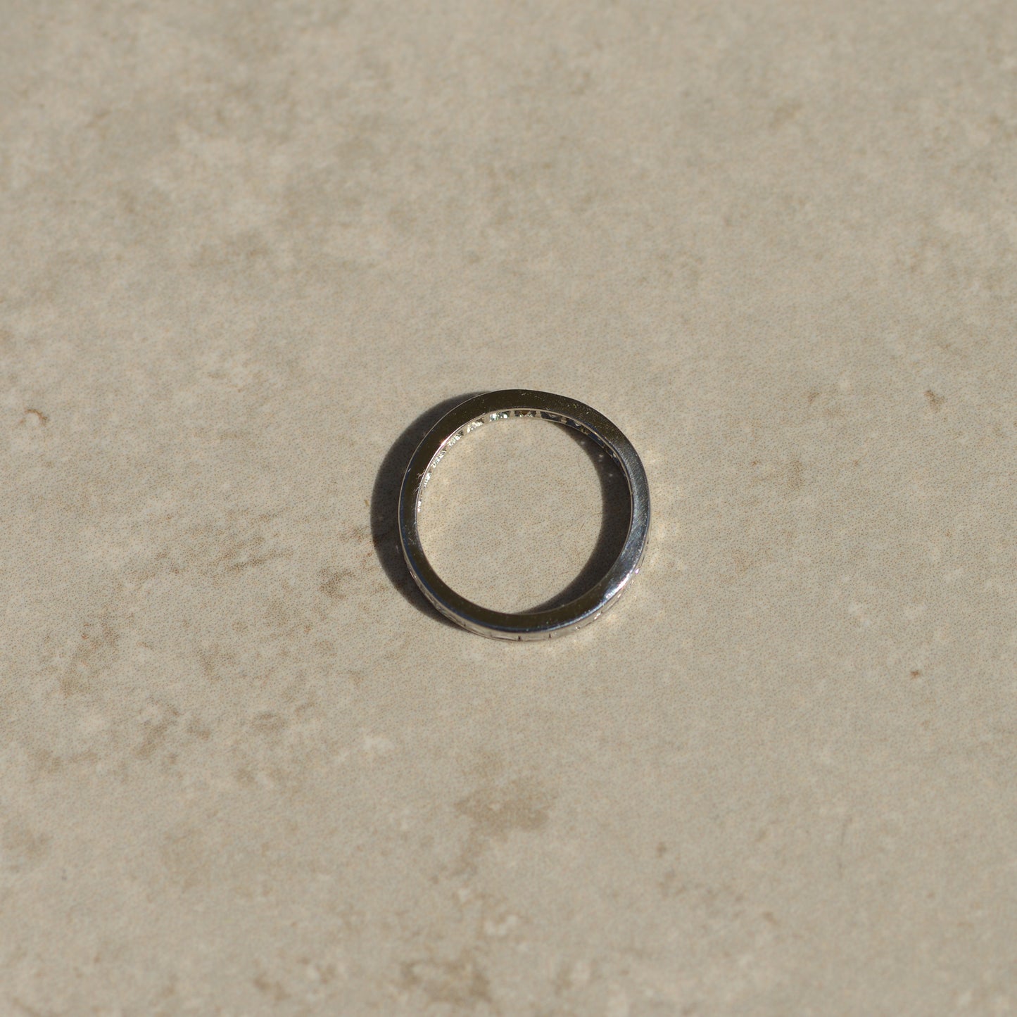 Vintage Carré Cut Diamond Eternity Band