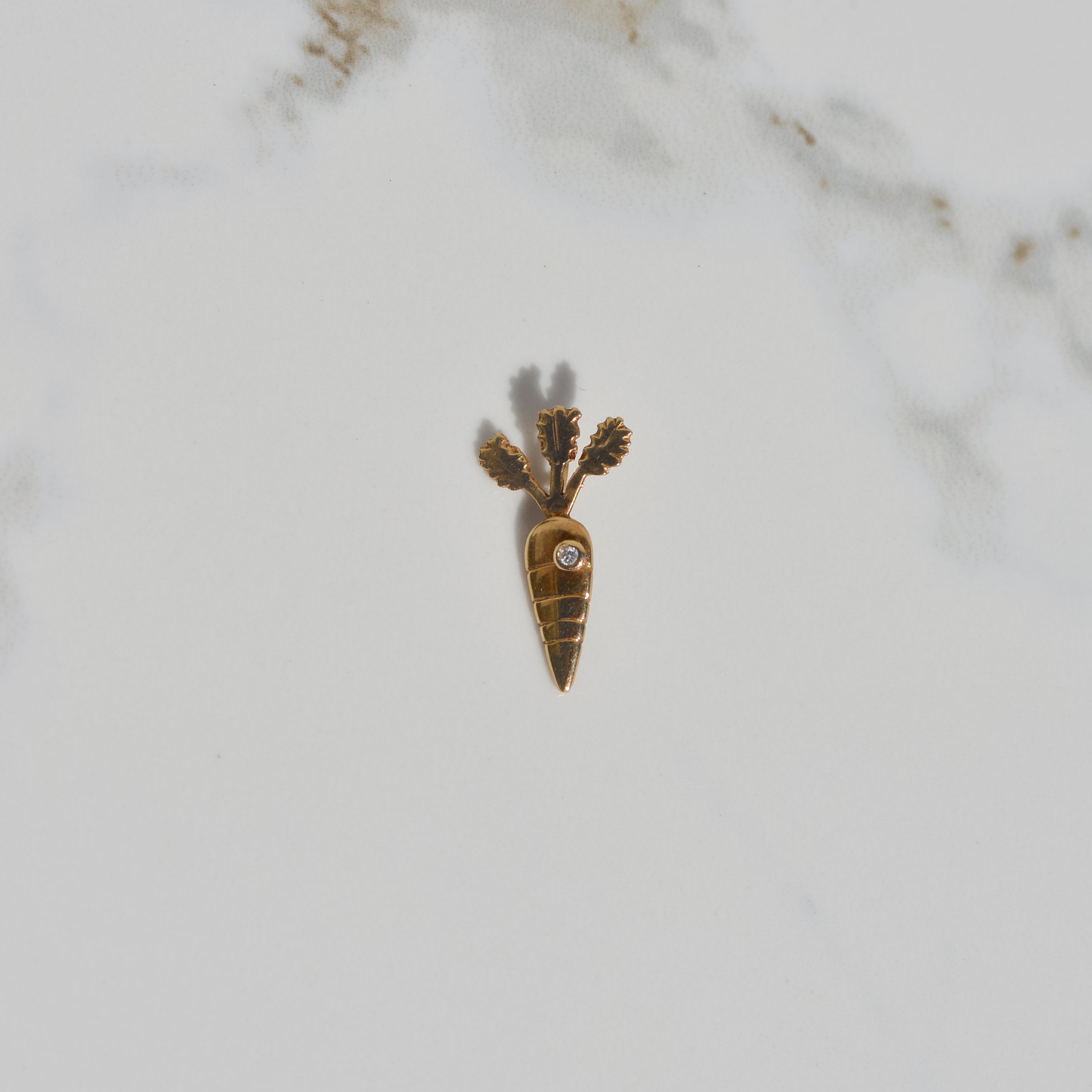 Vintage Carrot Charm 14k