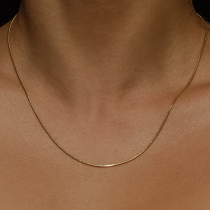 Vintage Snake Chain Necklace 18" 14k Gold