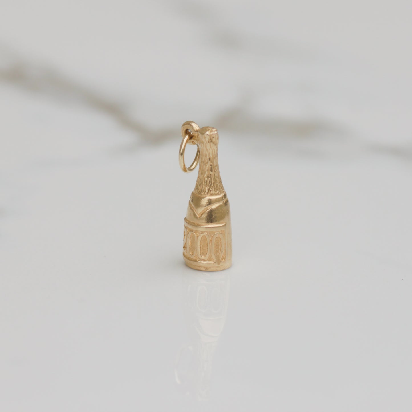 Y2K Champagne Bottle Charm 14k