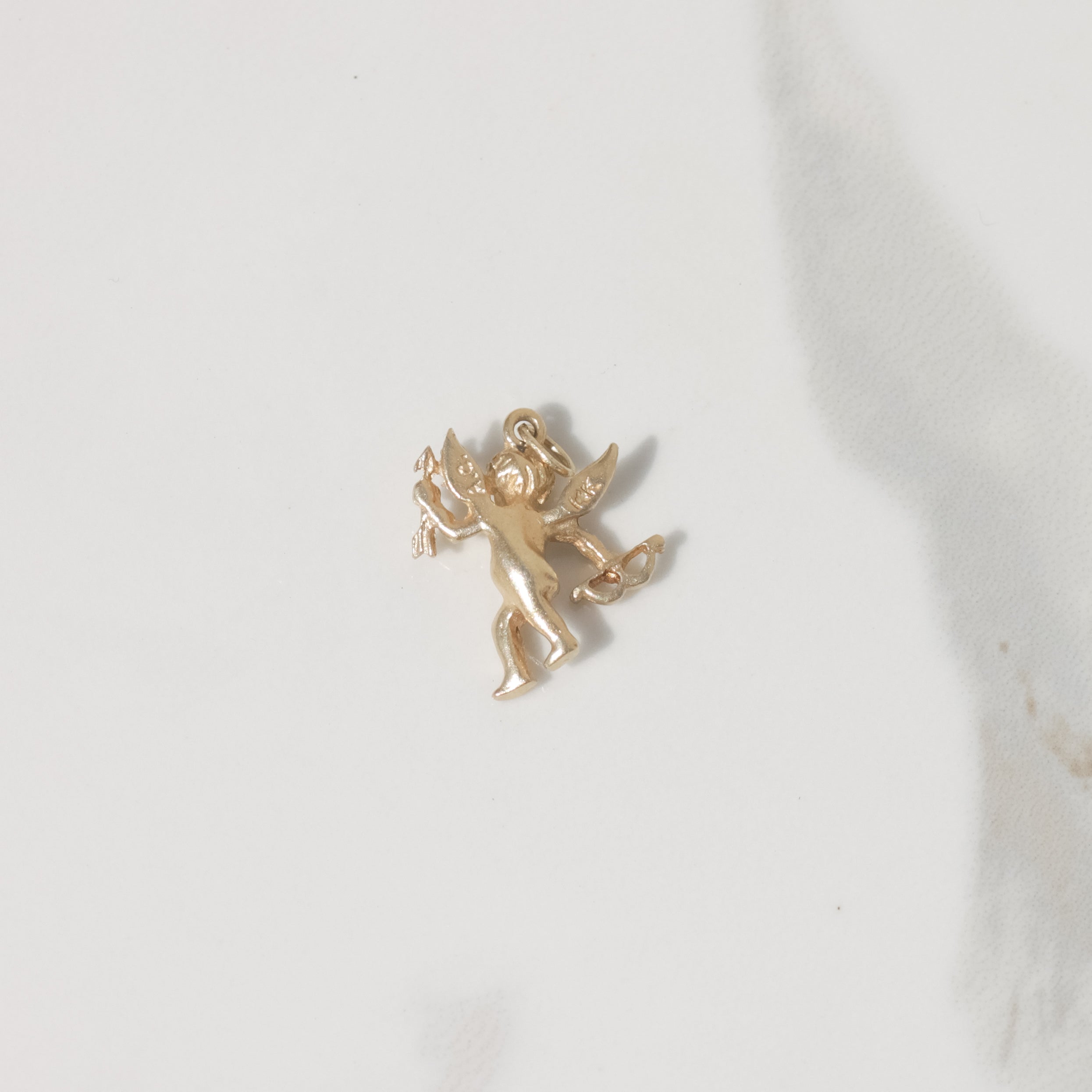Vintage Cupid Charm 14k