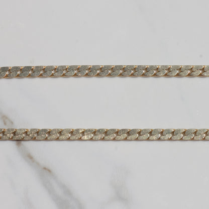 Vintage Flat Curb Chain 16.5" 14k Gold