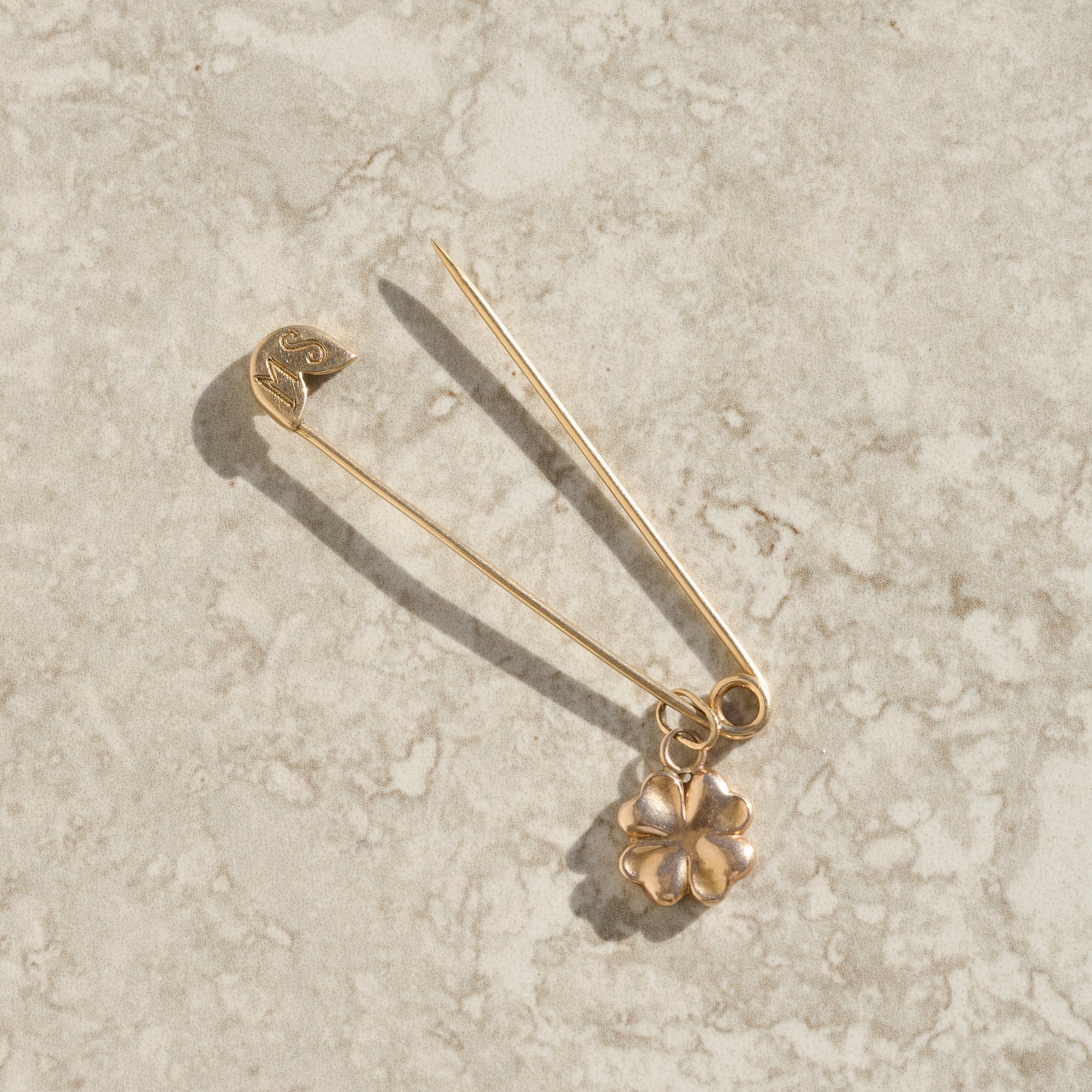 Vintage Four-leaf Clover Charm Pin