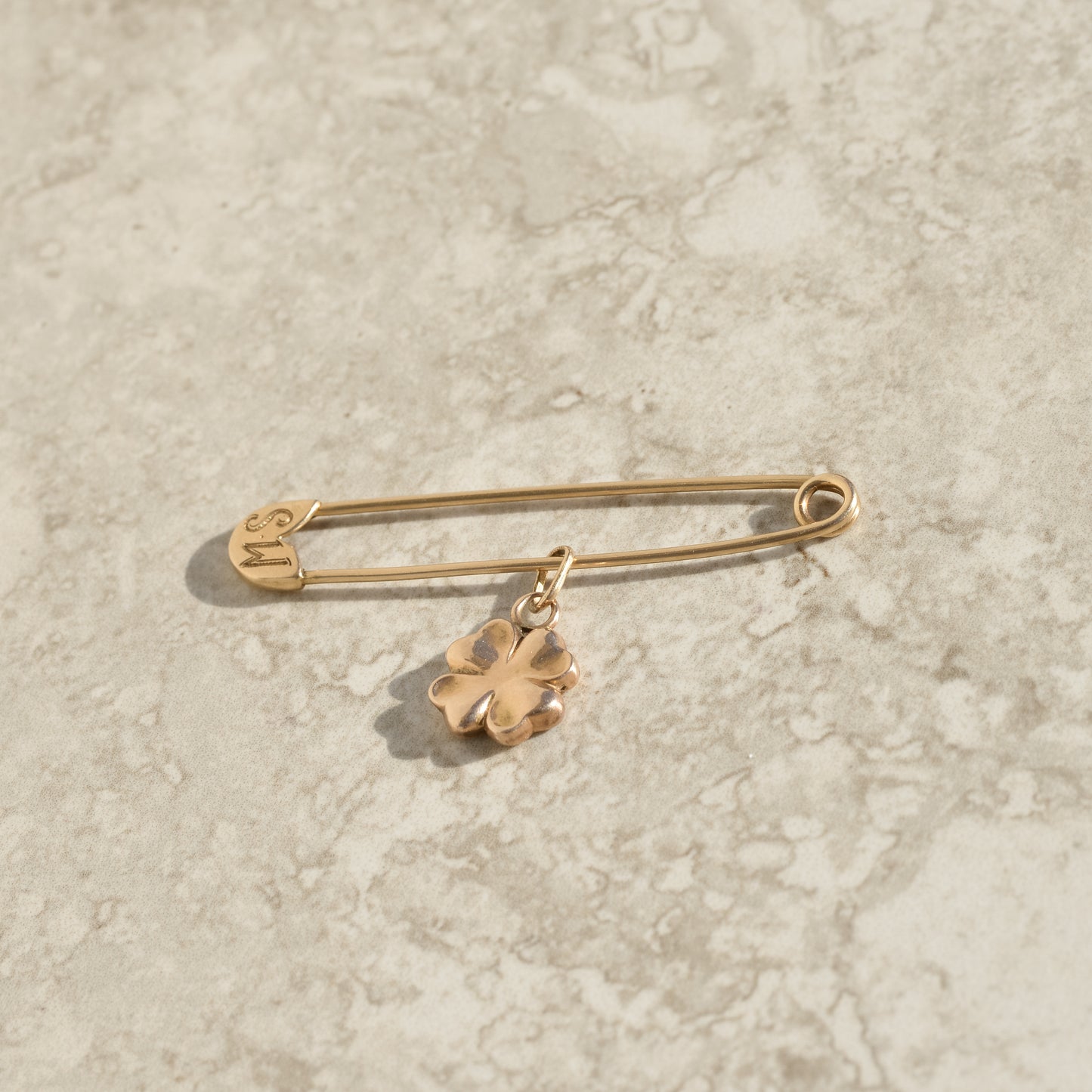 Vintage Four-leaf Clover Charm Pin