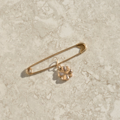 Vintage Four-leaf Clover Charm Pin