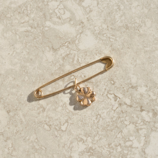 Vintage Four-leaf Clover Charm Pin