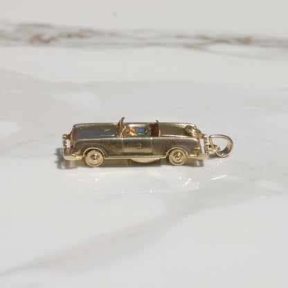 Vintage Articulated Convertible Car Charm 14k