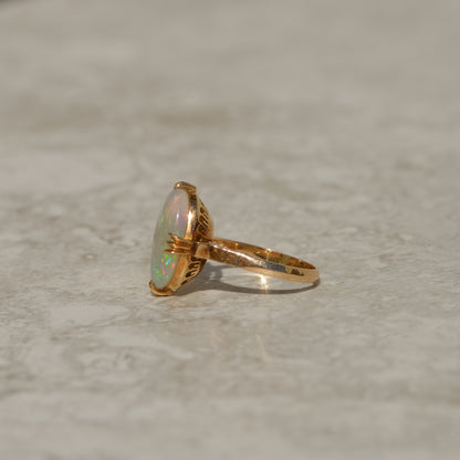 Vintage Crystal Opal Ring