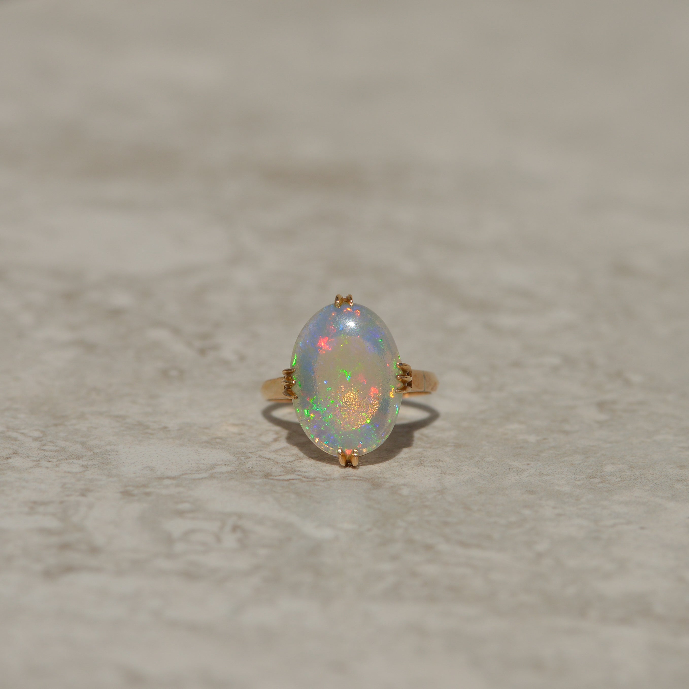 Vintage Crystal Opal Ring