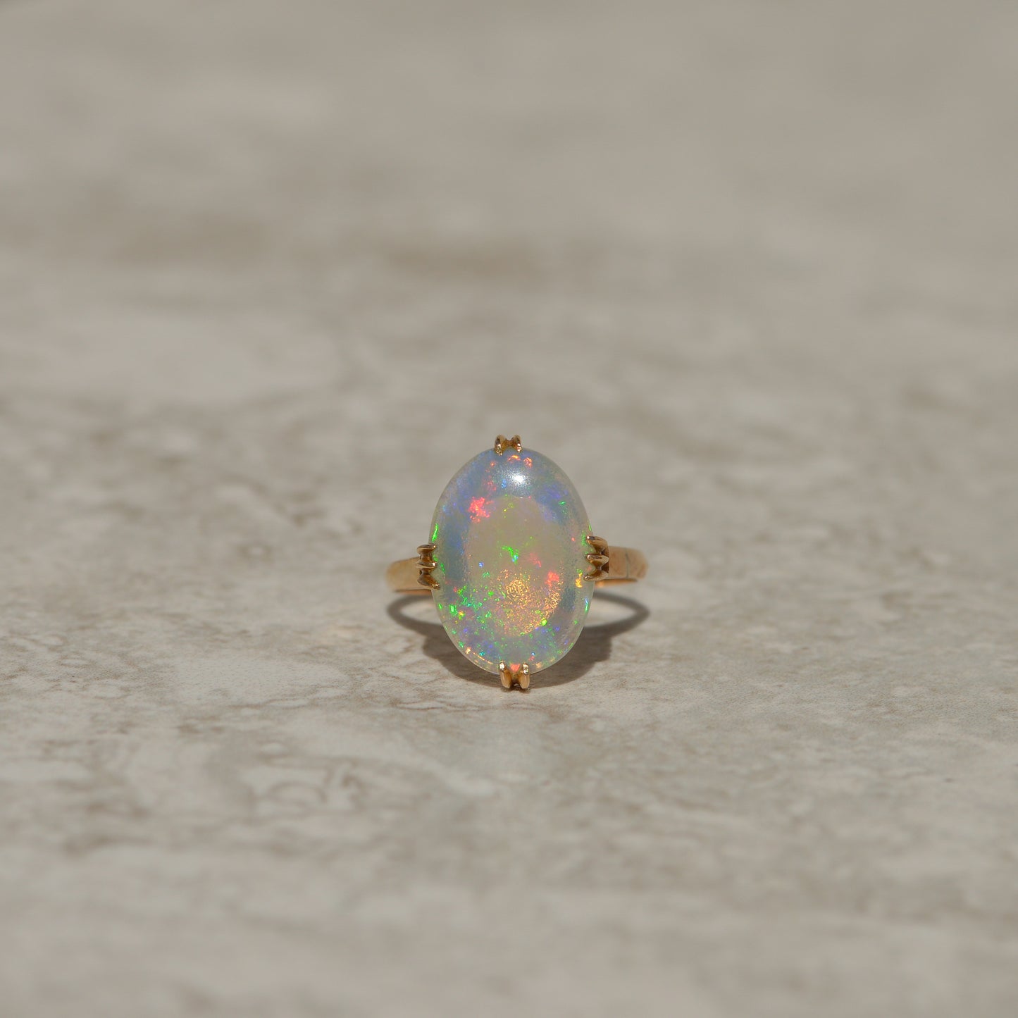 Vintage Crystal Opal Ring