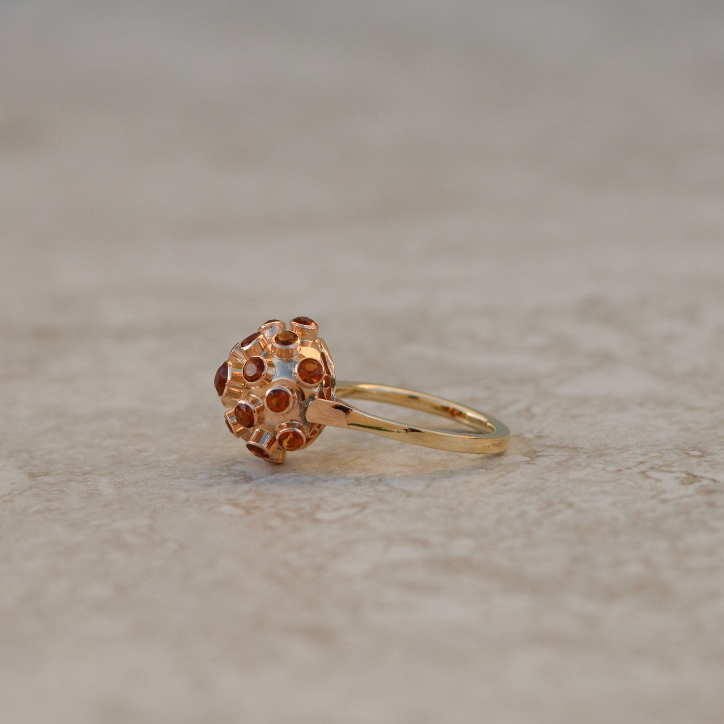 Vintage Citrine Sputnik Ring