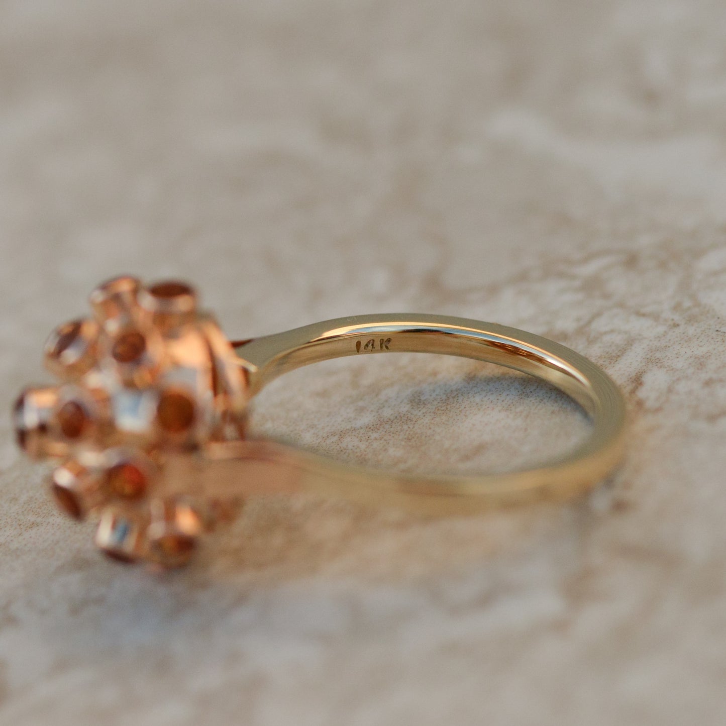 Vintage Citrine Sputnik Ring