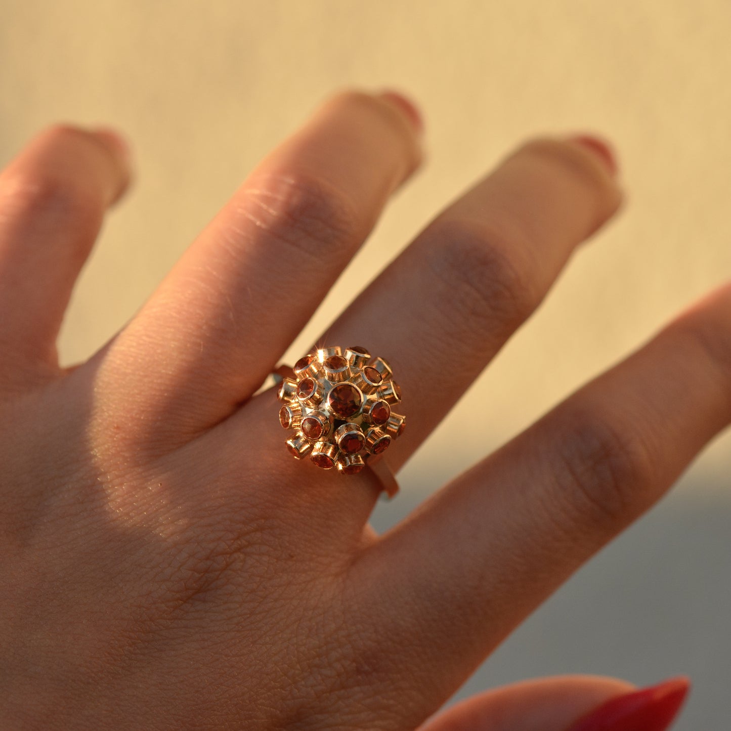 Vintage Citrine Sputnik Ring