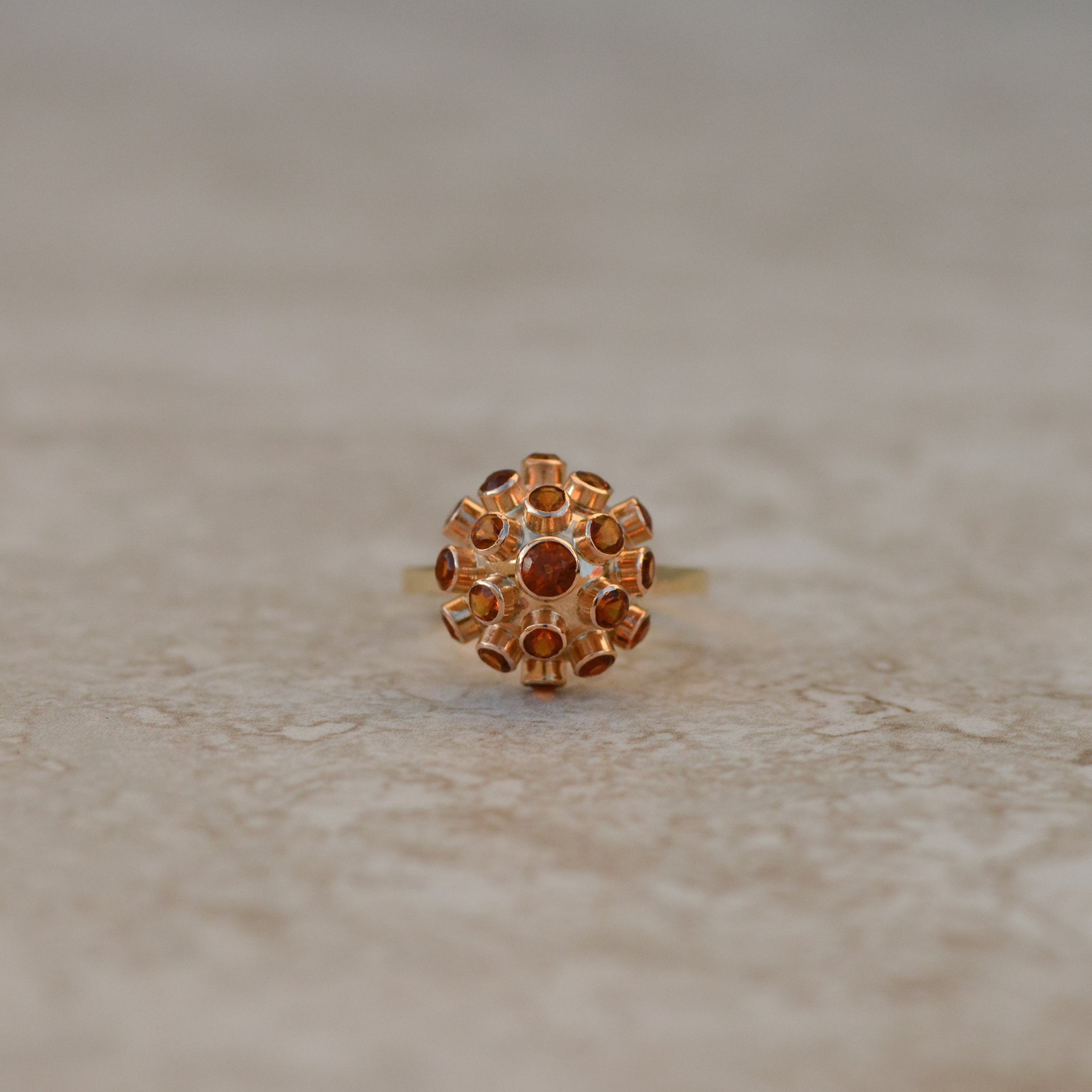 Vintage Citrine Sputnik Ring