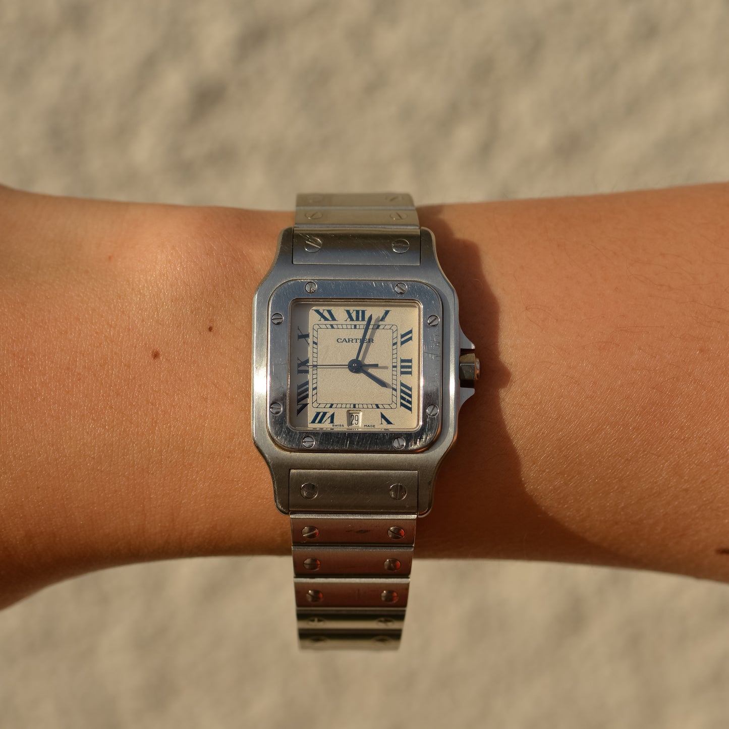 Cartier Santos Galbée, stainless steel