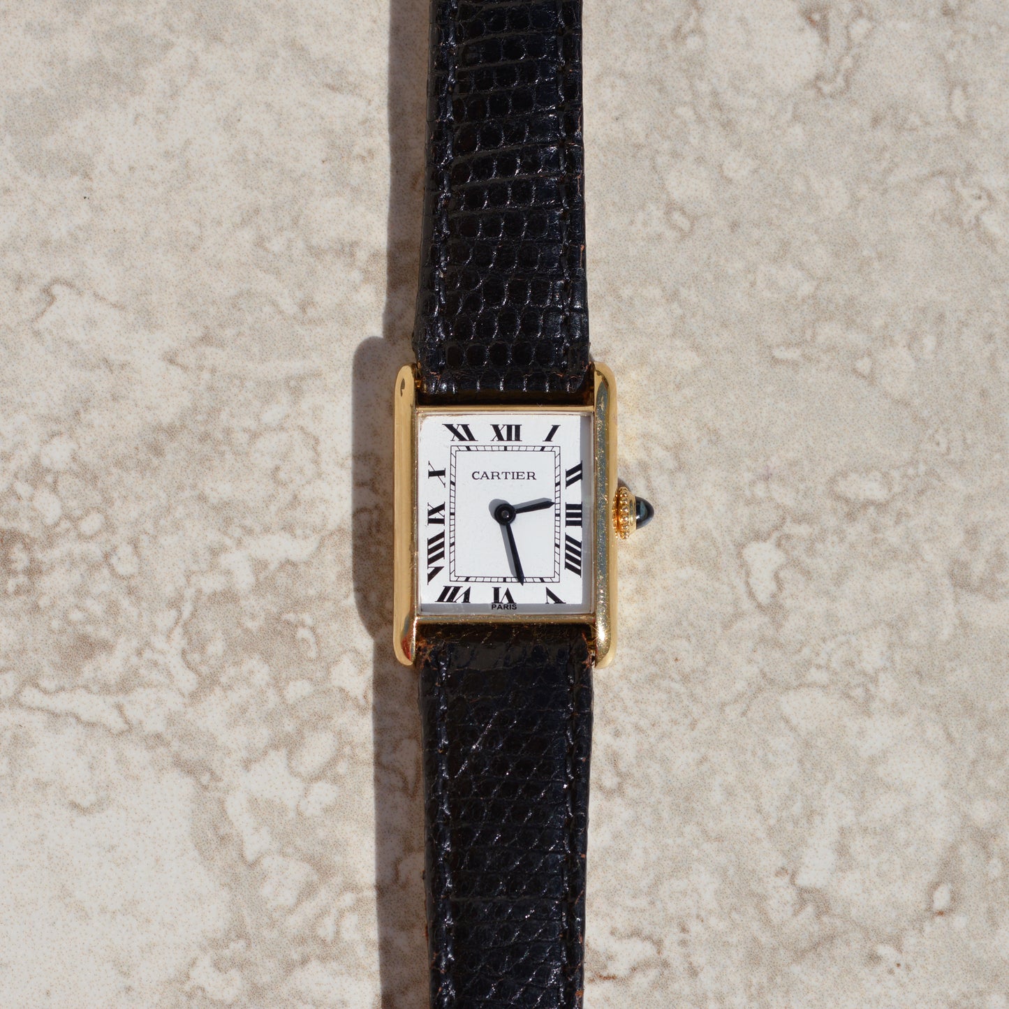Cartier Tank Louis, manual winding with "Paris" dial