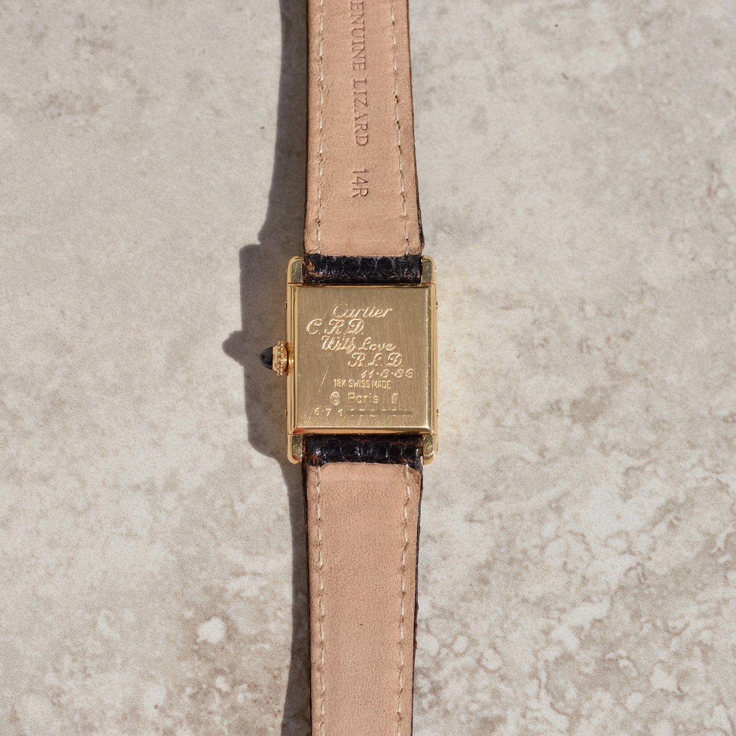 Cartier Tank Louis, manual winding with "Paris" dial