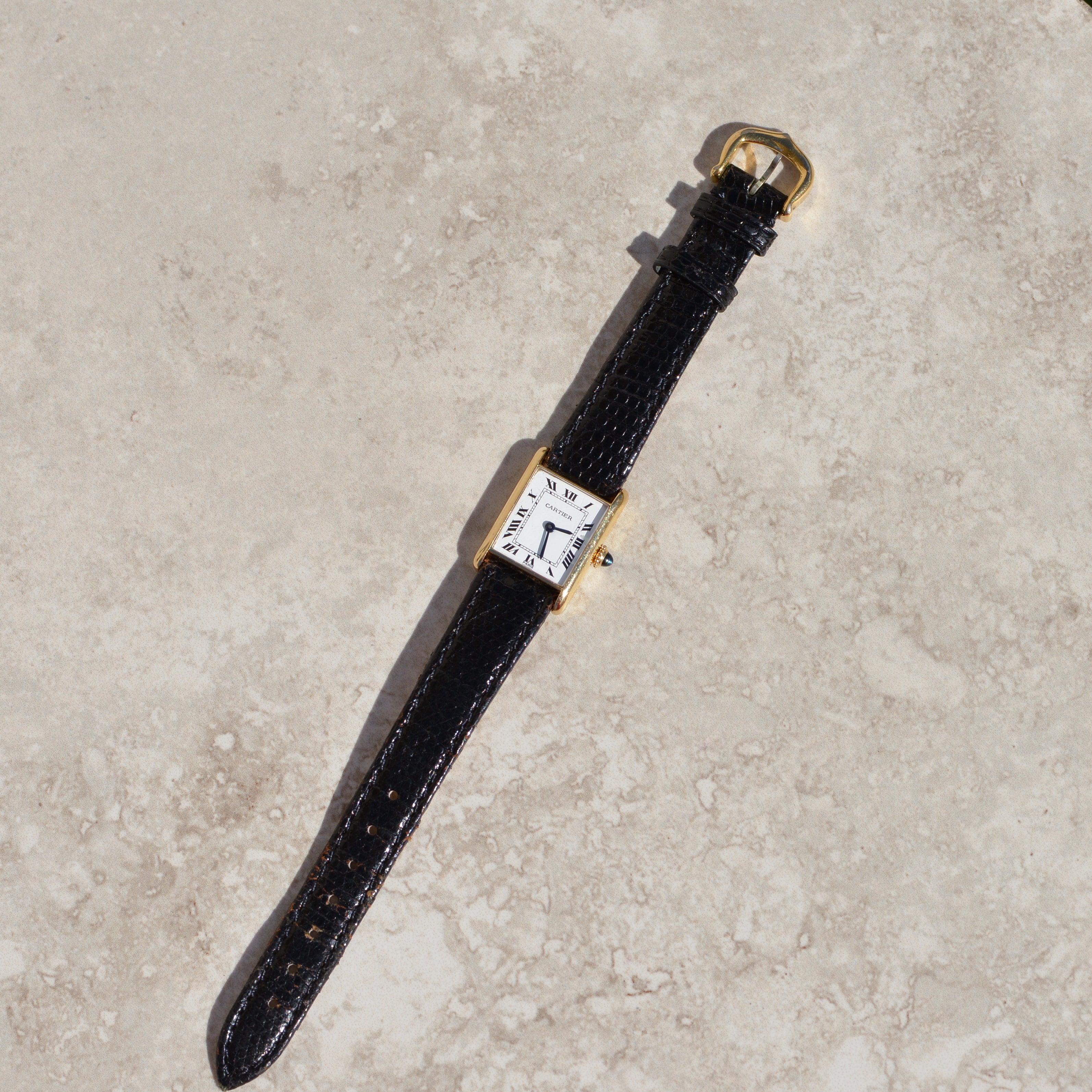 Cartier Tank Louis, manual winding with "Paris" dial