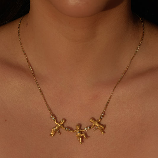 Vintage Carrera y Carrera Cherub Necklace