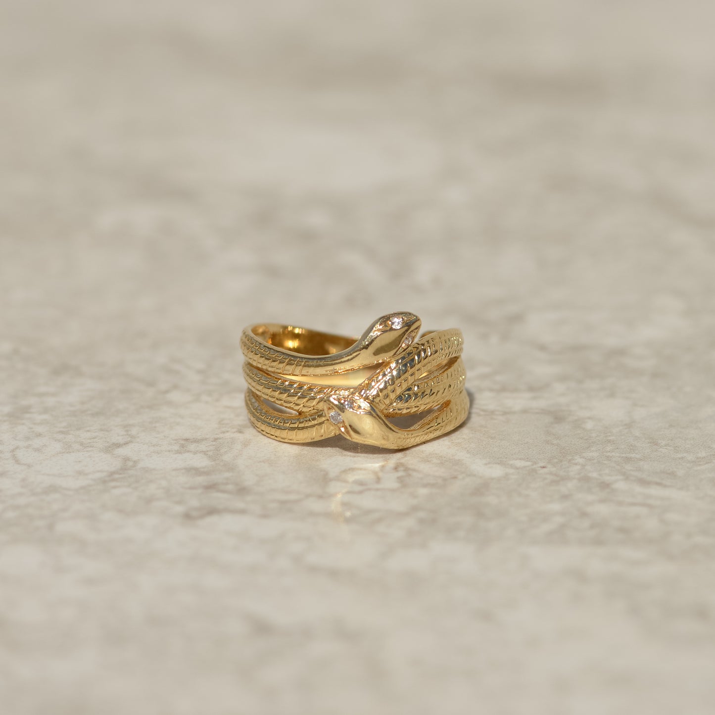 Vintage Double Snake Ring