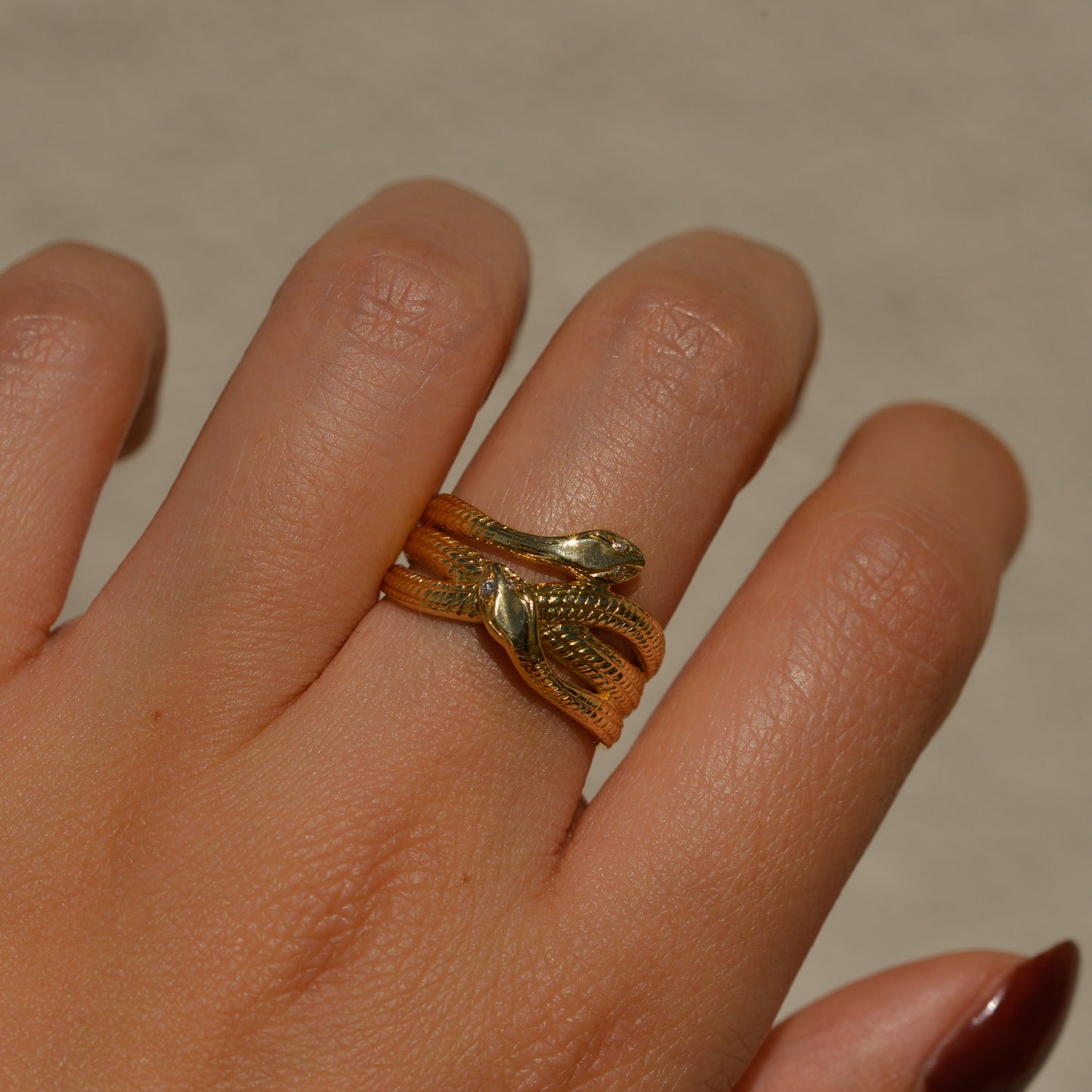 Vintage Double Snake Ring