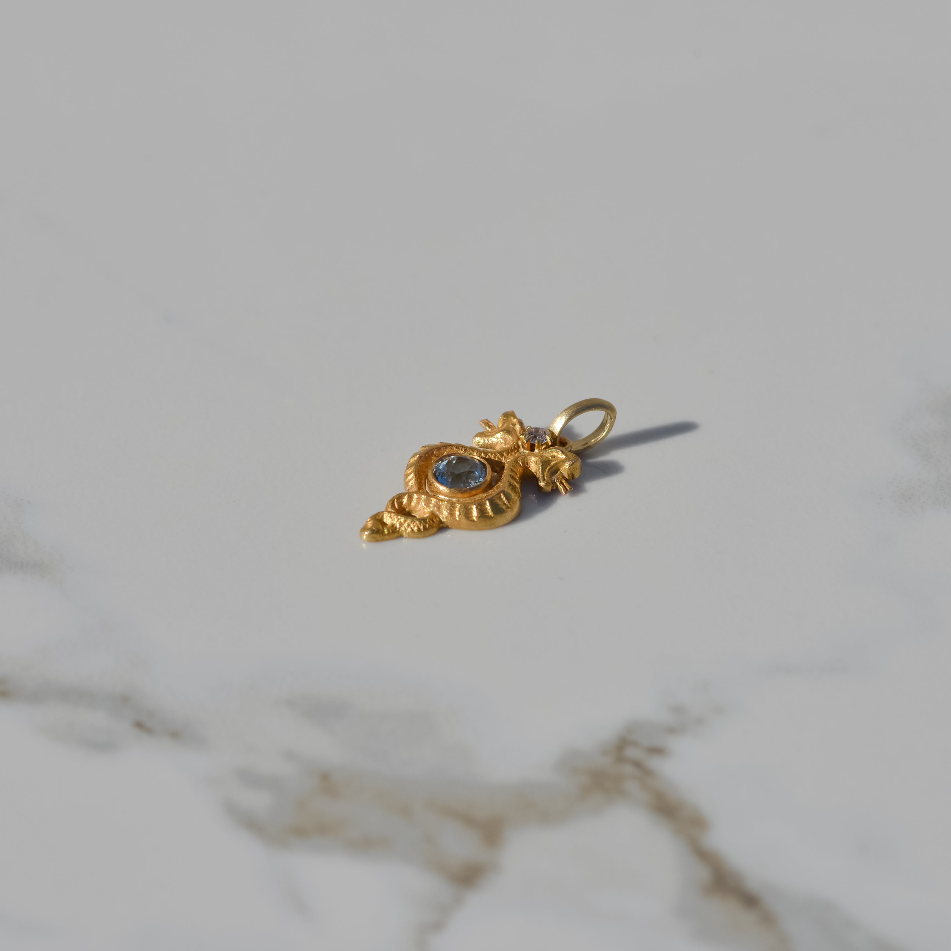 Antique Double Snake Charm