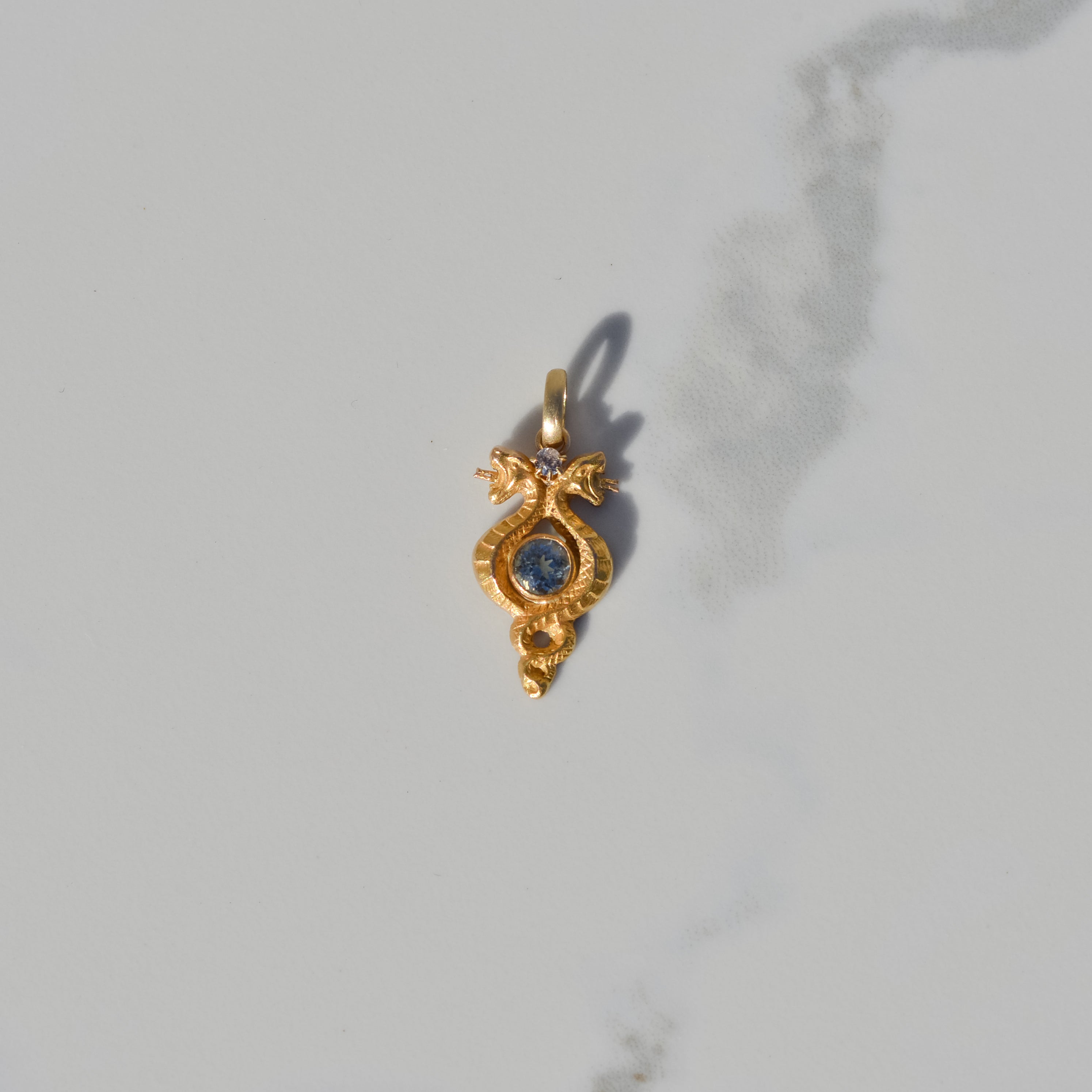 Antique Double Snake Charm