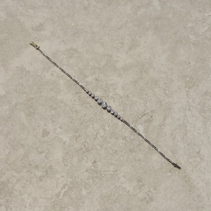 Art Deco Tapered 1.47 ct Diamond Bracelet