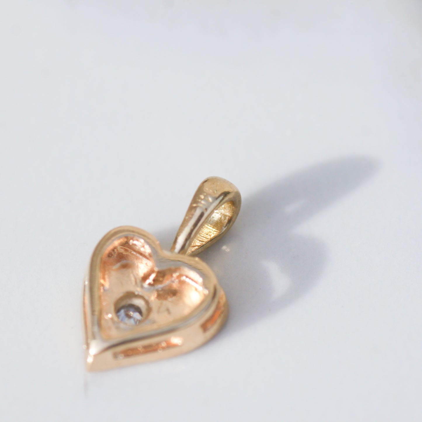 Diamond Heart Charm 14k