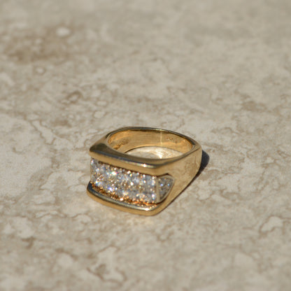 Vintage Pavé Diamond Signet Ring