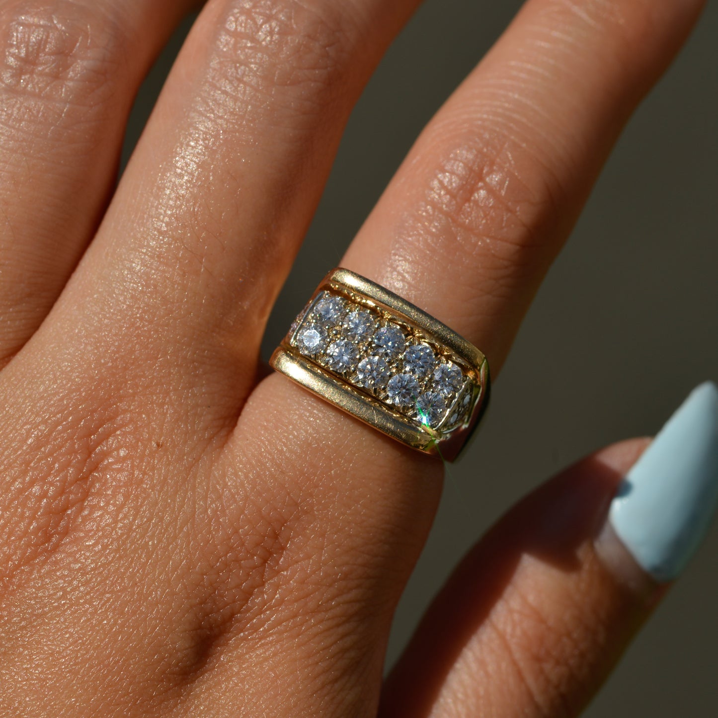 Vintage Pavé Diamond Signet Ring