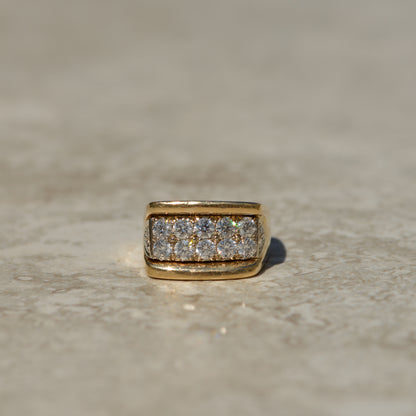Vintage Pavé Diamond Signet Ring
