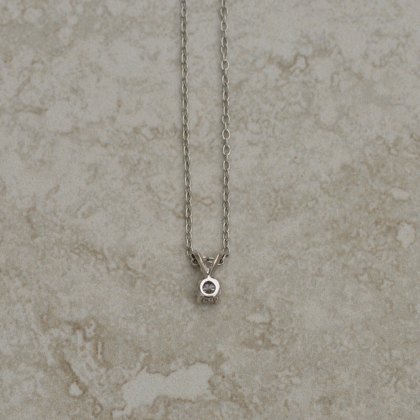 Estate Diamond Solitaire Necklace, 0.23 ct