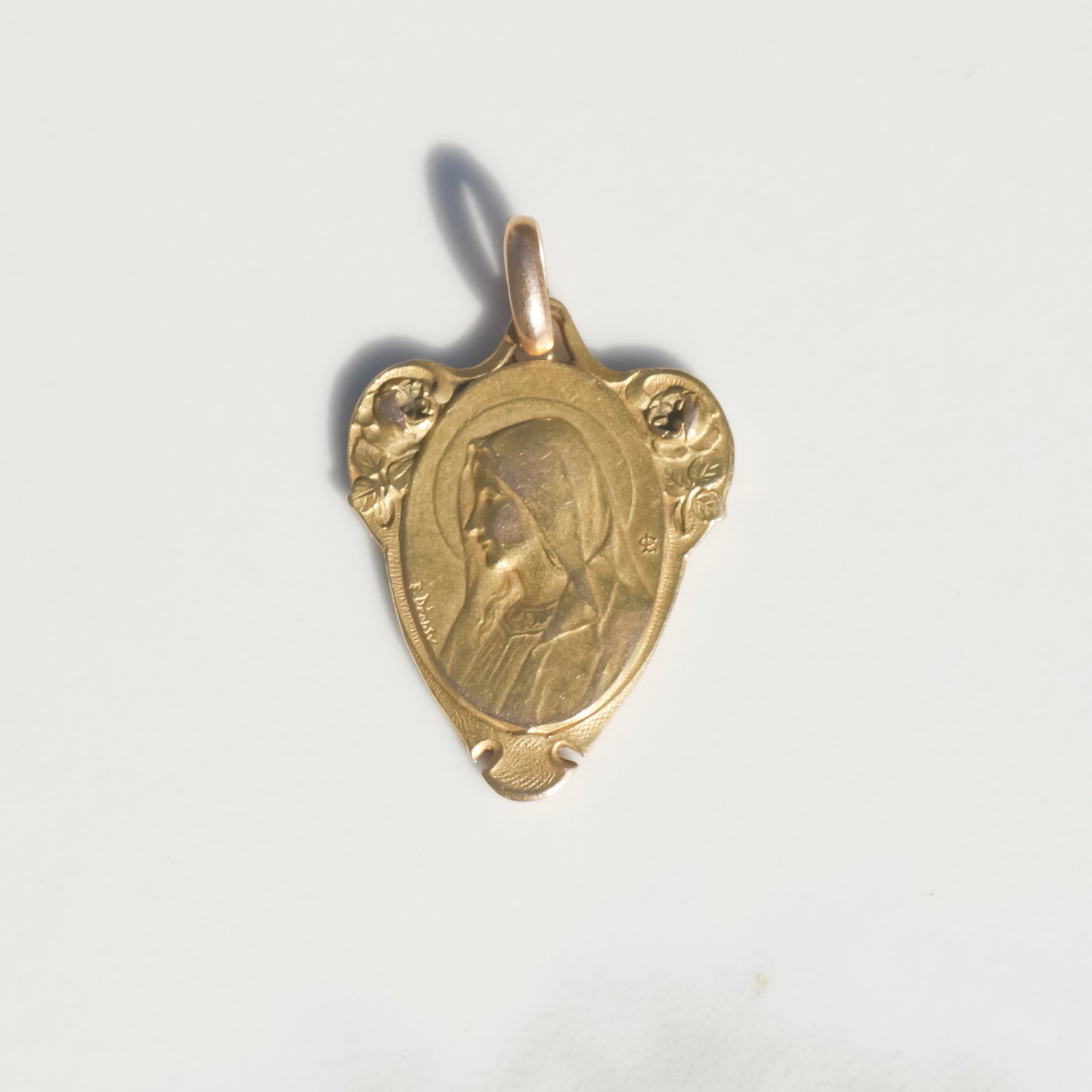 Antique Émile Dropsy Madonna Charm 18k