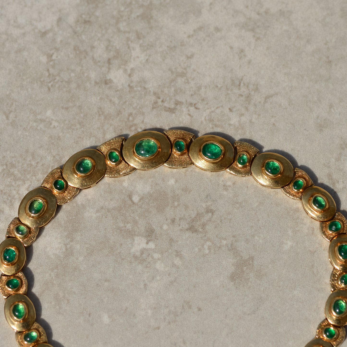 Vintage Emerald Cabochon Bracelet
