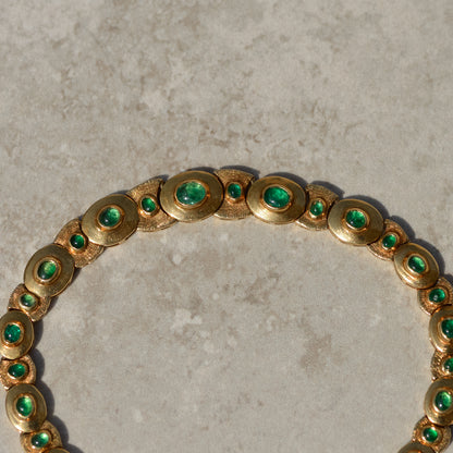 Vintage Emerald Cabochon Bracelet